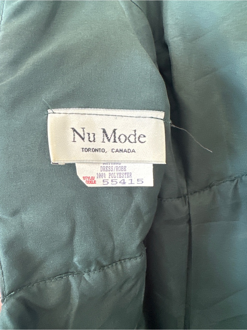 Nu-Mode - Emerald Green Sleeveless A-Line gown with Bow S14- see measurements - Picture 7 of 13